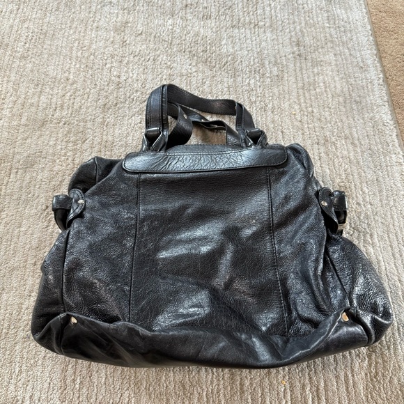 Vintage See by Chloe Funny Love Black Leather Shoulder Bag with Flaw - Picture 9 of 16